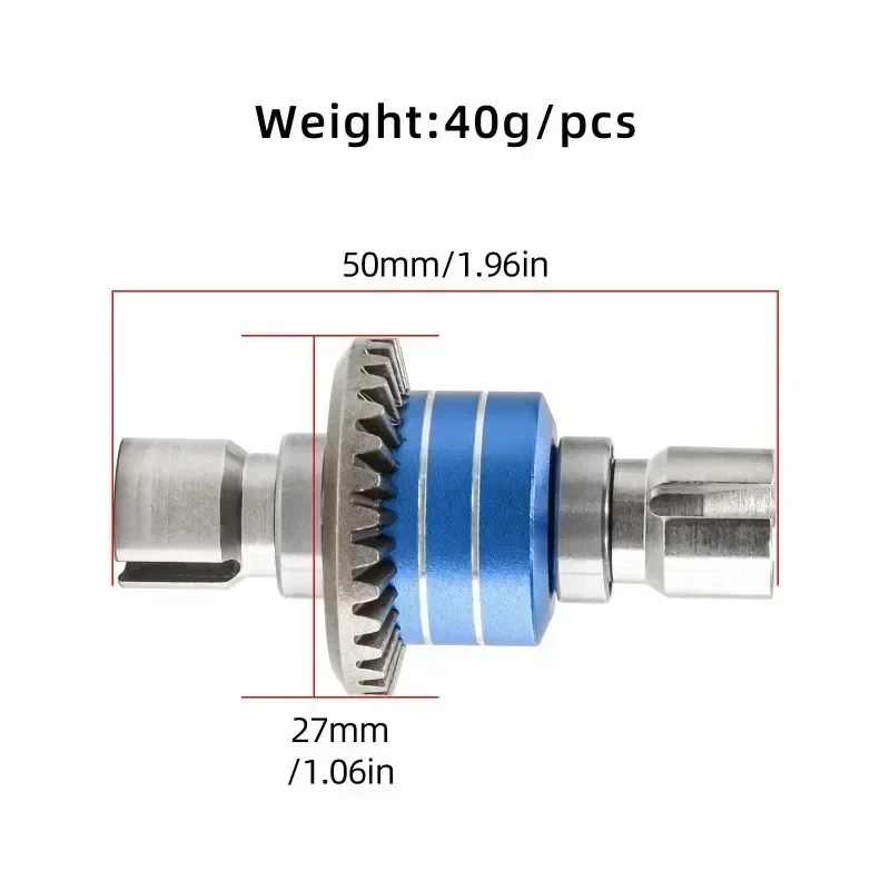 For MJX Hyper Go 1/16 16207 H16BM-PL 1/14 14210 H14BM 14301-02-03 RC cars parts Upgraded Metal Front and Rear Differential Gear