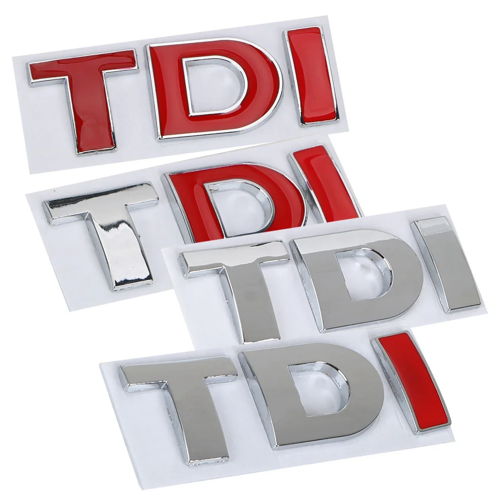 Turbo Direct Injection Emblem Badge TDI Logo 3D Metal Car Sticker for VW Golf JETTA PASSAT MK4 MK5 MK6 Decal