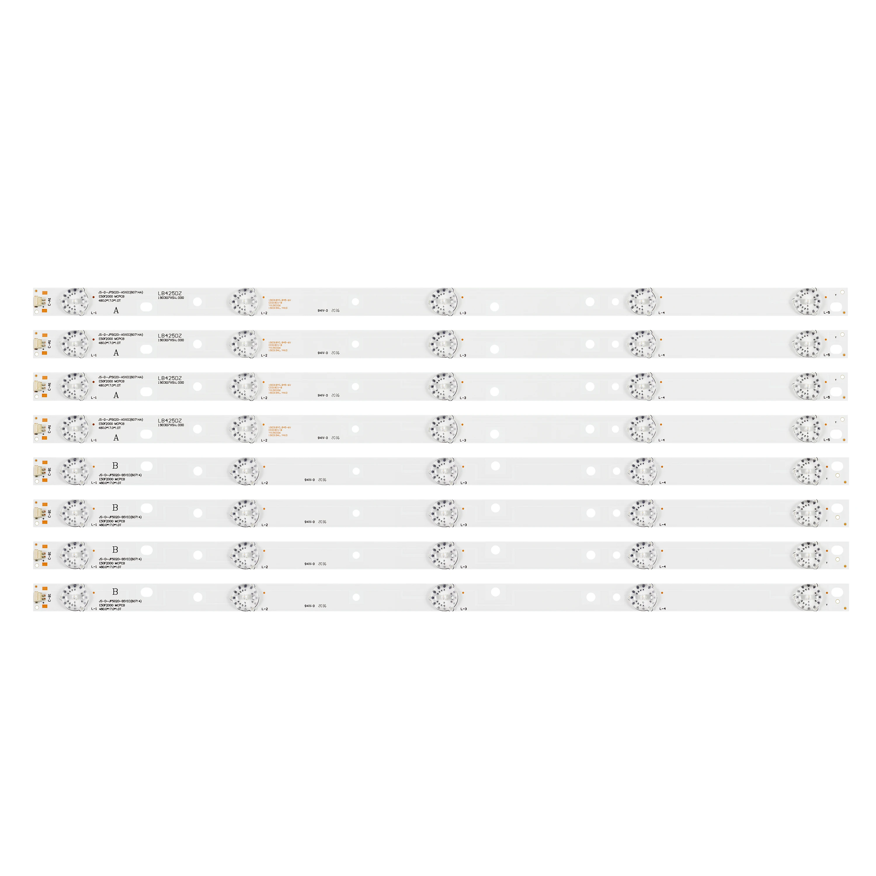 

LED Strip 5LED For JS-D-JP5020-A51EC JS-D-JP5020-B51EC E50F2000 MCPCB D50-F2000 LED50FHDS MS-L0967-R MS-L0967-L R72-50D04-017-13