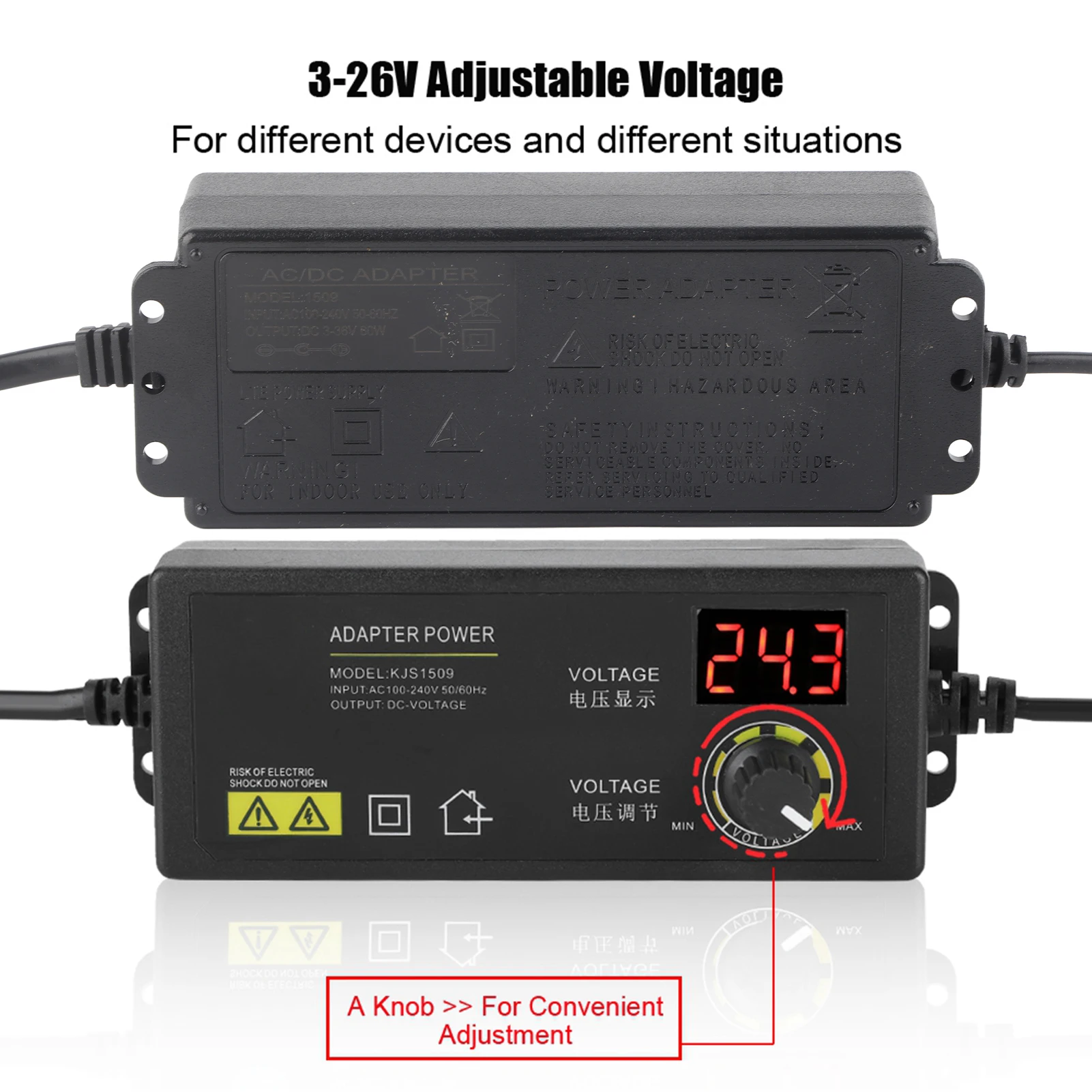 336 فولت واسعة النطاق قابل للتعديل محول الطاقة المضادة للتدخل 60 واط 1.5A محول التيار المتردد محول التيار المتردد محول الطاقة محول قابل للتعديل