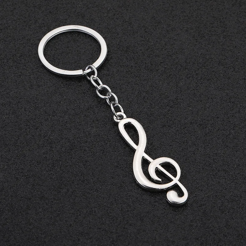 New keychain key ring musical note keyring for bag car metal music symbol key chains