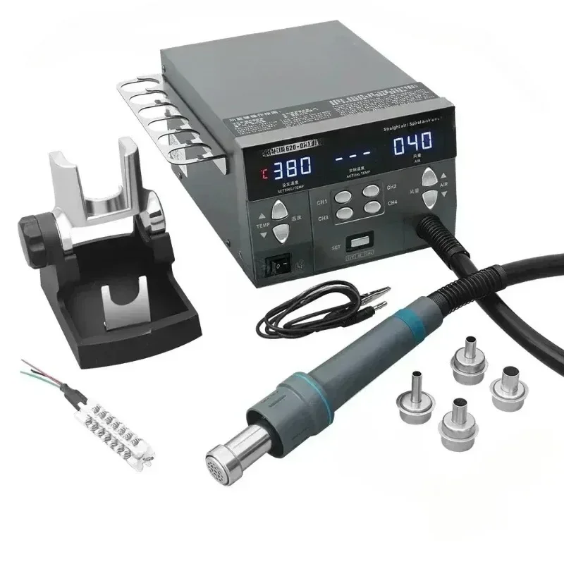 8620DX PRO 1300W Hot Air Rework Station Microcomputer Temperature Control BGA Curved Nozzle Welding Repair