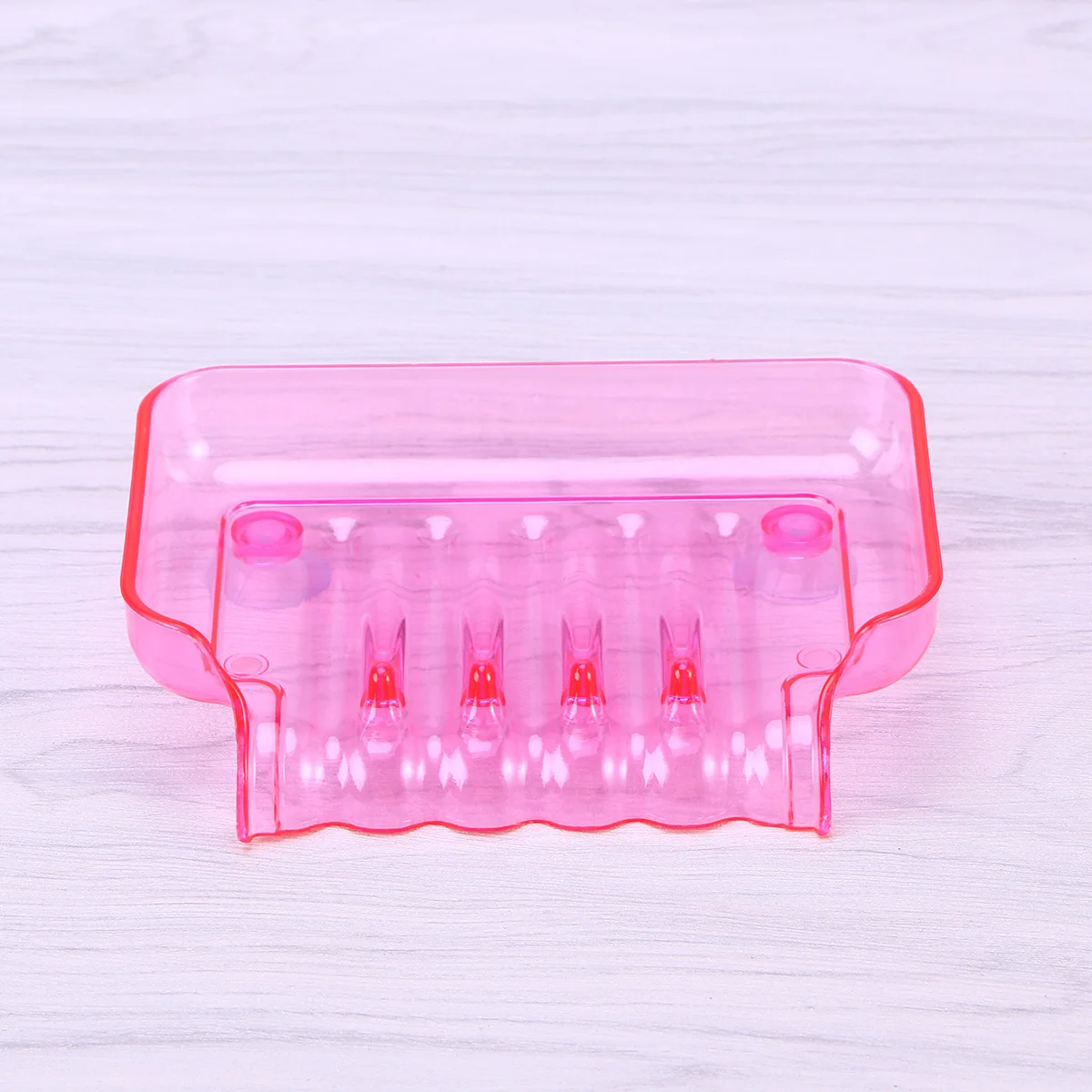 

Bright Colored Suction Soap Dish for Bathroom Shower Storage Waterproof Drainage Design Hollow Base Sponge Holder Stand