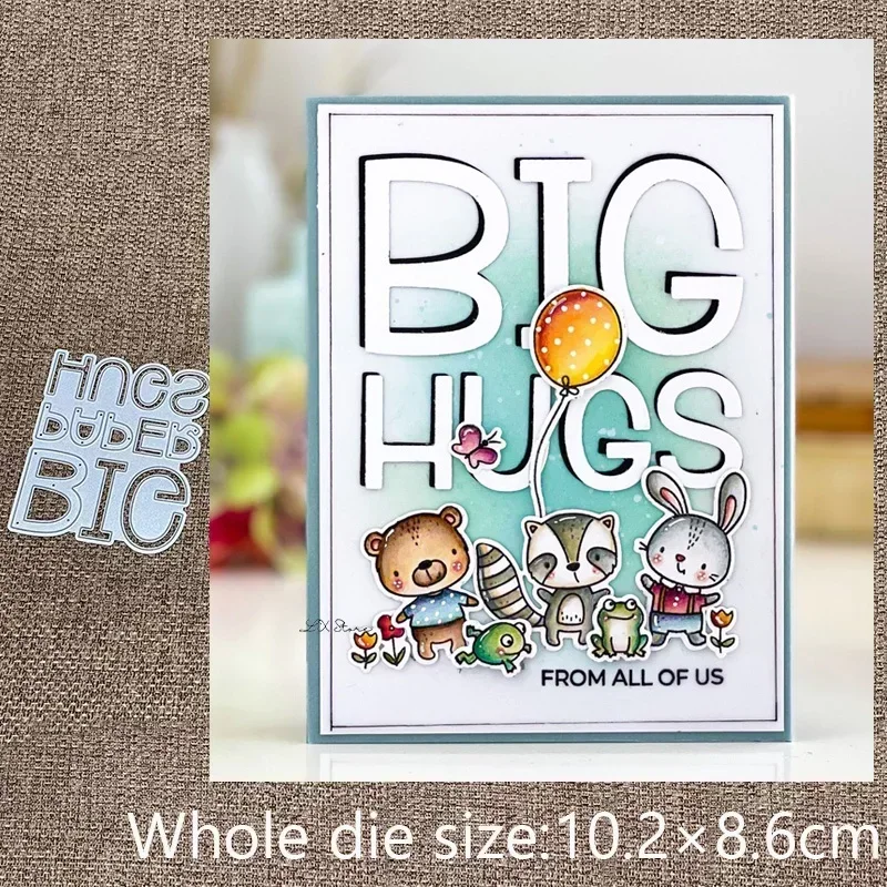

XLDesign Craft Metal stencil mold Cutting Dies big paper hugs letters scrapbook die cuts Album Paper Card Craft Embossing