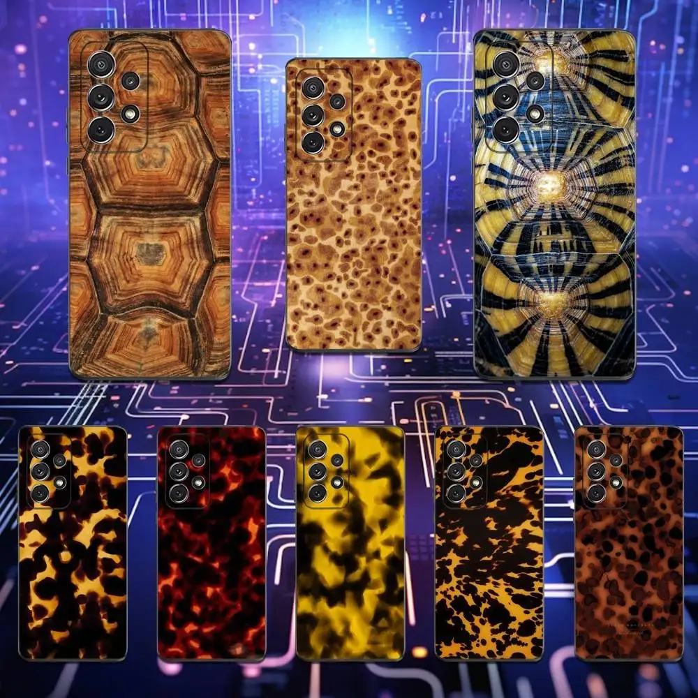 

Tortoise Shell Art Phone Case For Samsung S25,S24,S23,S22,S21,S20,S10,Ultra,Plus,Lite,FE,Soft Silicone Black Cover