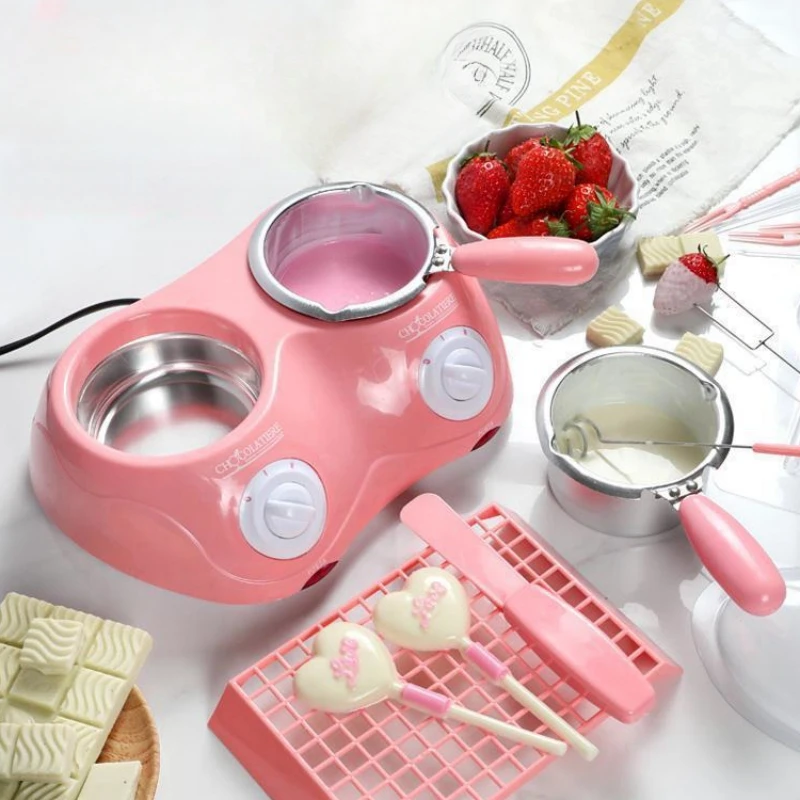 Electric Chocolate Melting Pot Household DIY Double Pot Chocolate Heating Melter Butter Dissolving Melting Baking Tool