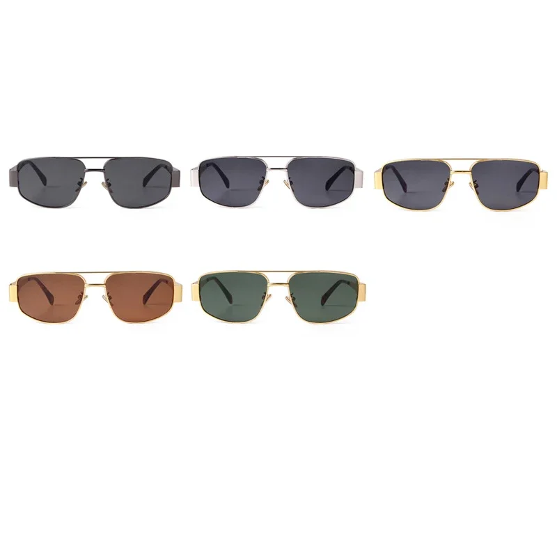 Luxury Brand Designer Metal Irregular Sunglasses Women For Men Male Vintage Punk Sun Glasses Popular Driving Eyeglasses UV400