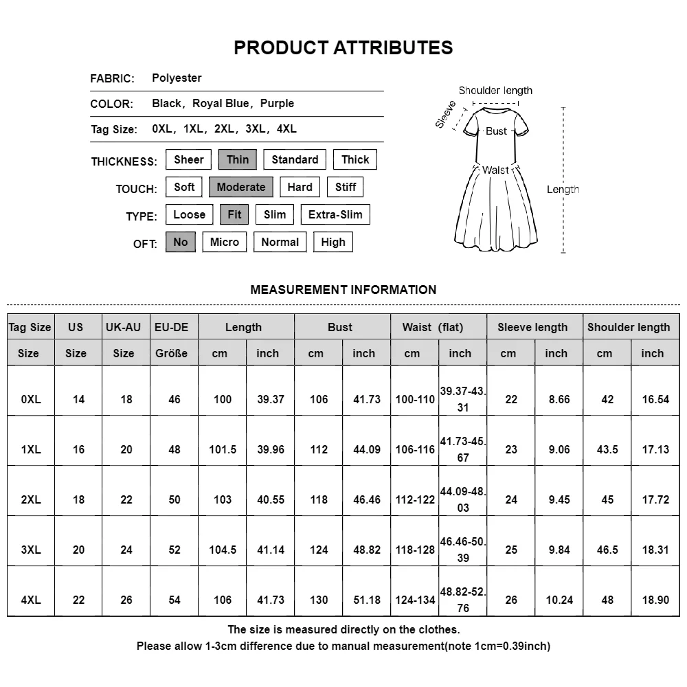 L-4XL Plus Size damski sukienka trapezowa letni solidny dekolt w szpic prosty elegancki motyl z krótkim rękawem sukienka z paskiem wakacje nowe