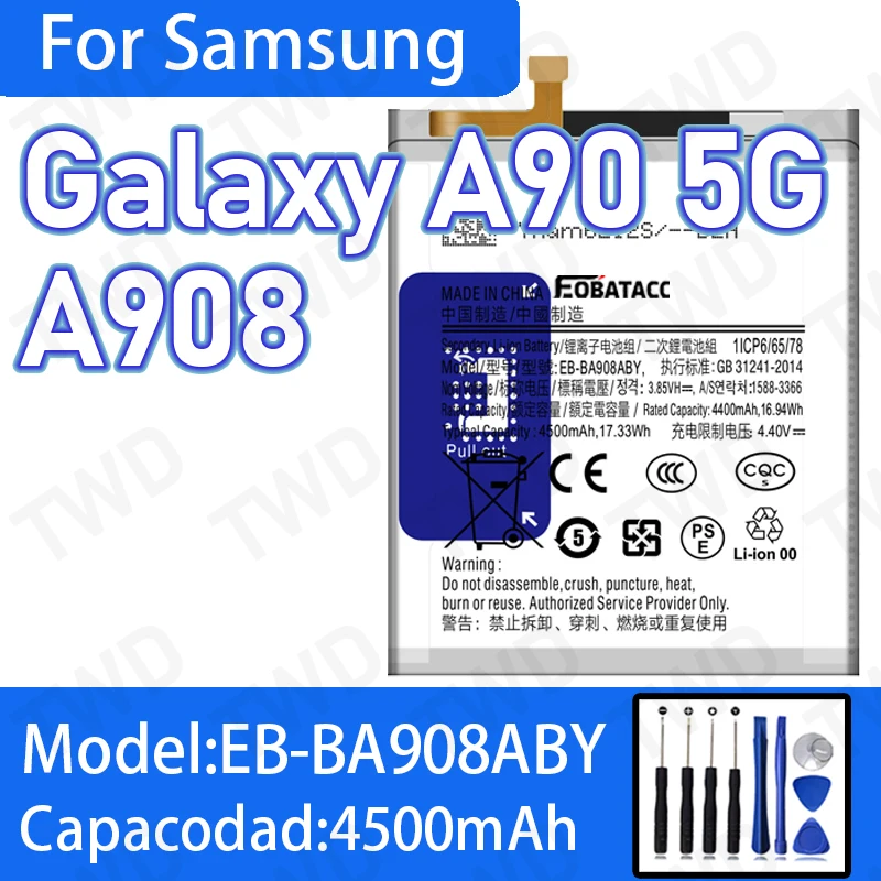 EB-BA908ABY Large capacity 4500mAh Battery For Samaung Galaxy A90 5G Batteries New High Quanlity+Free Tools