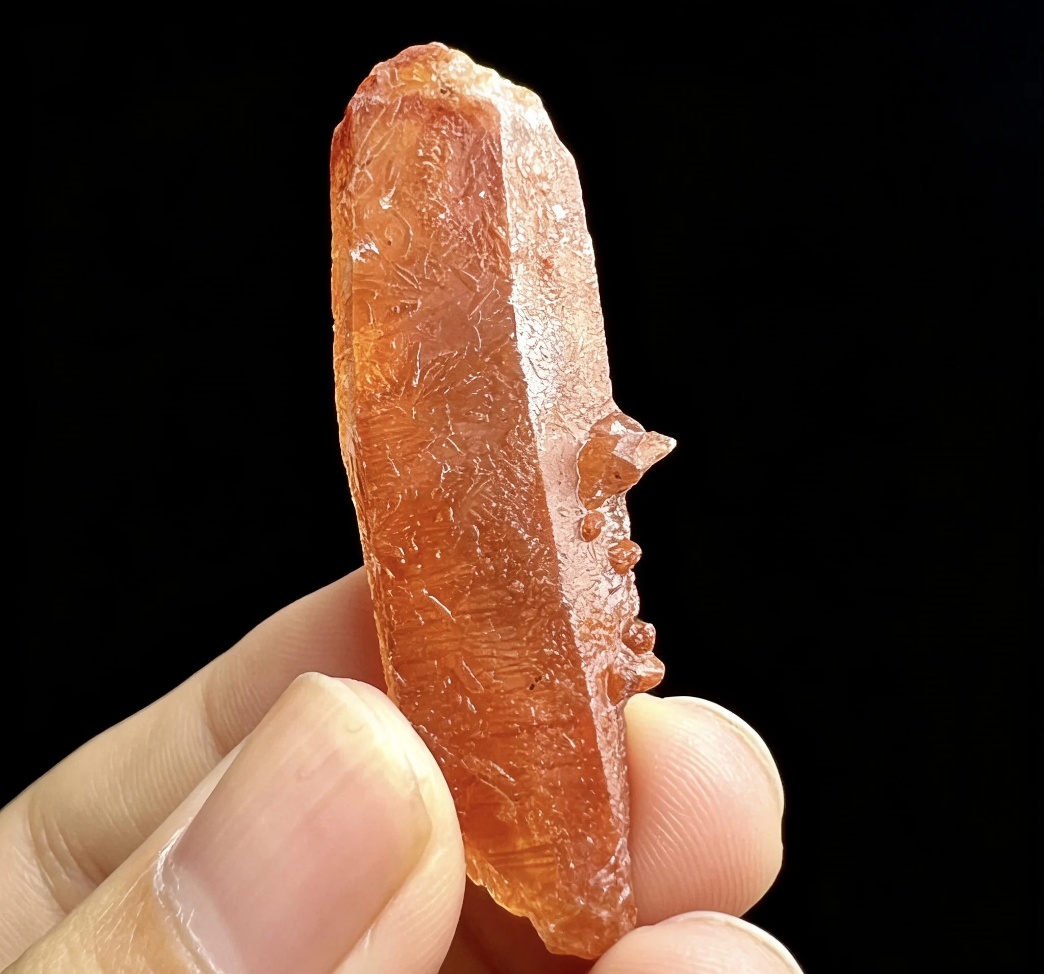 

Selected natural Moroccan red crystal mineral raw stone crystal specimen for appreciation, collection and display.