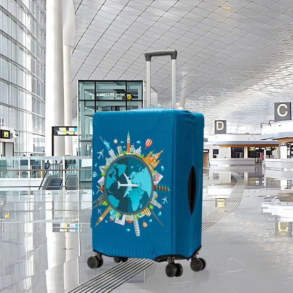 Polyester Colorful Graffiti Luggage Cover New Travel Accessories 20-29 Inch Elastic Baggage Cover Thicken Suitcase Case Cover