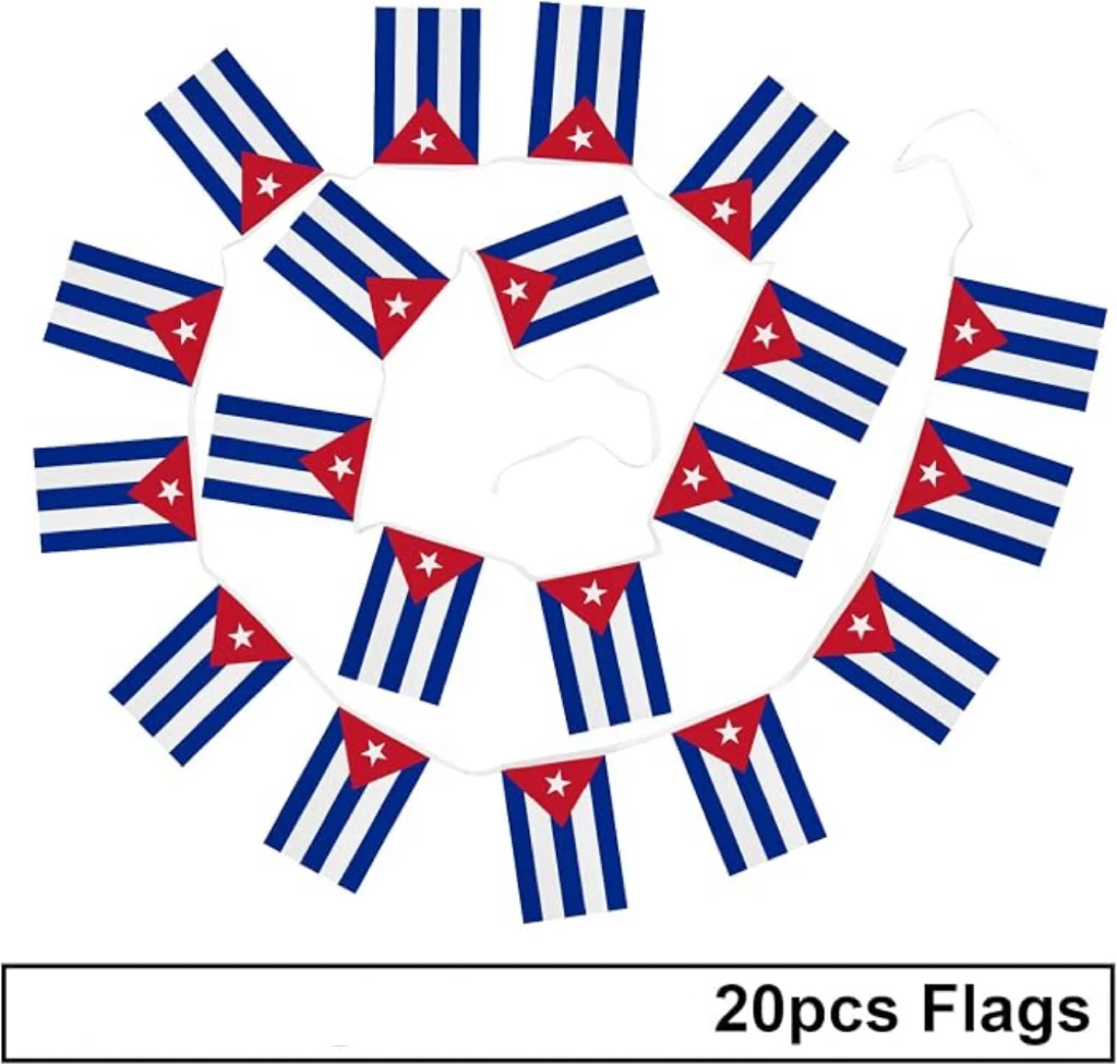 Cuba bunting flags 14x21cm 20pcs/lot Pennant Cuba String Banner Festival Party Holiday for decoration