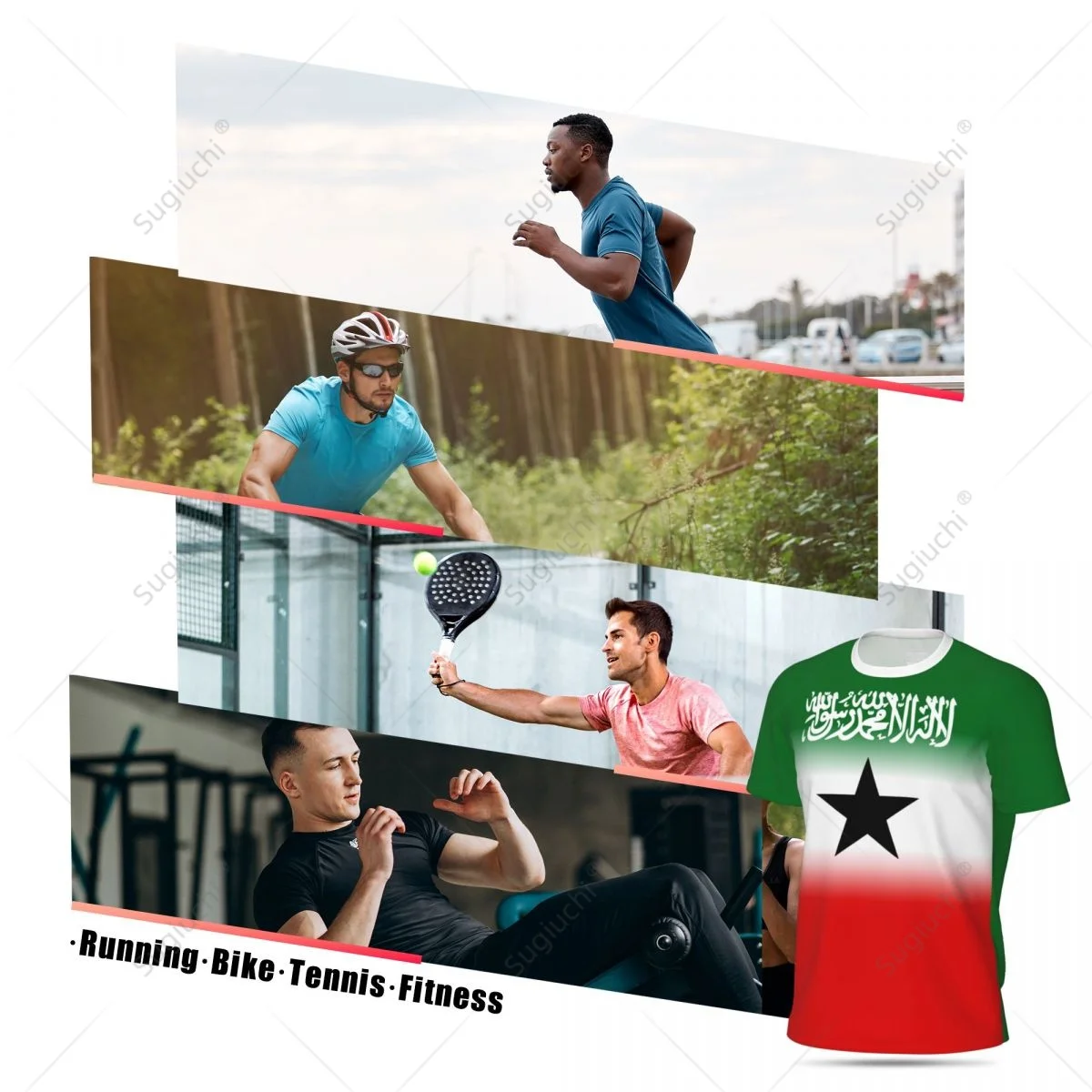 Sports Mesh T-shirt Somaliland Flag For Running Bike Soccer Tennis Football Fitness Tees 3D Printed Custom