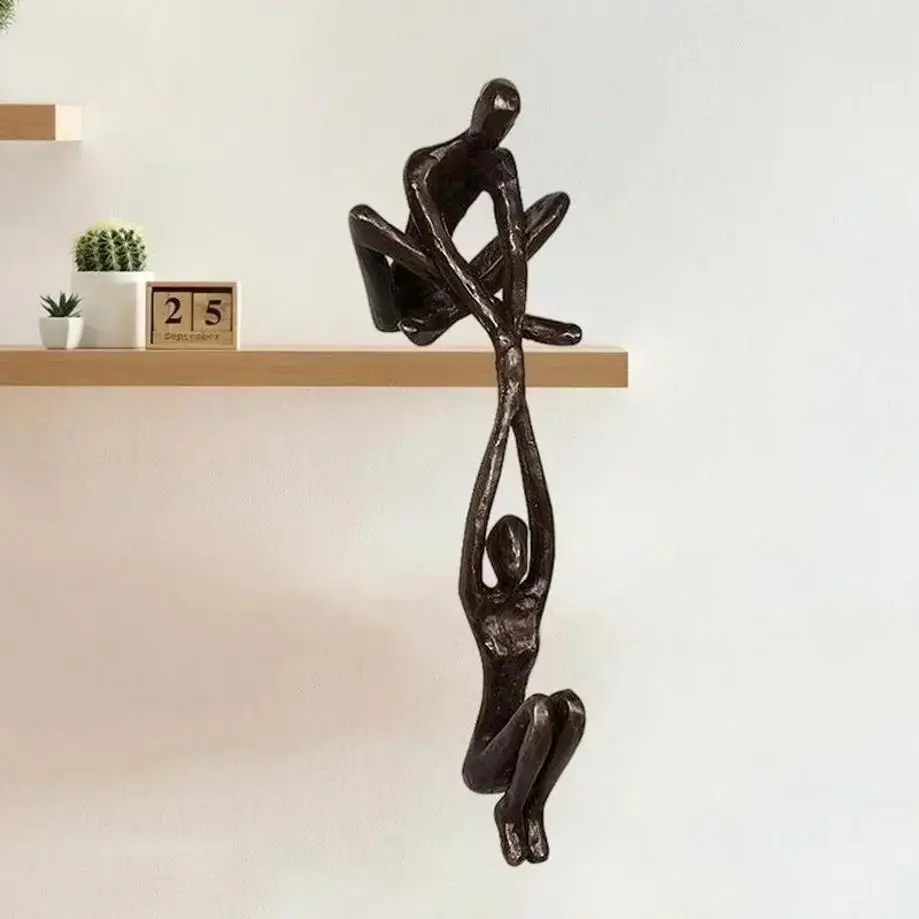Home Dekoration Handwerk Desktop Tanzen Paar Skulptur Kunst Kreatives Kunstwerk Heben Kunst Statue Skulptur Ornament Figur