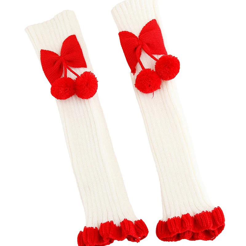 1 paar Nette Mode Bowknot Plüsch Ball Beinlinge Socken Für Frauen Mädchen Lolita Kawaii Bein Socken Süße Warme Bein Abdeckung geschenke