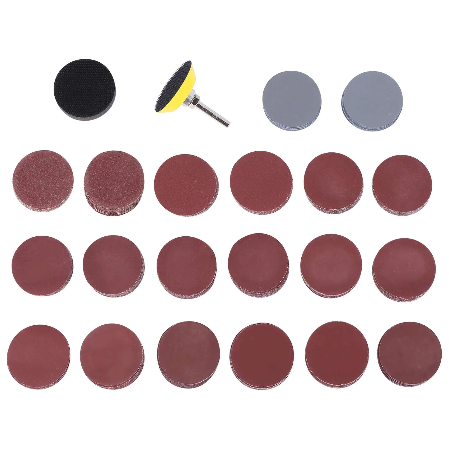 |NEWABAG|200Pcs 50mm 2 Inch Sander Disc Sanding Discs 80-3000 Grit Paper with 1Inch Abrasive Polish Pad Plate + 1/4 Inch