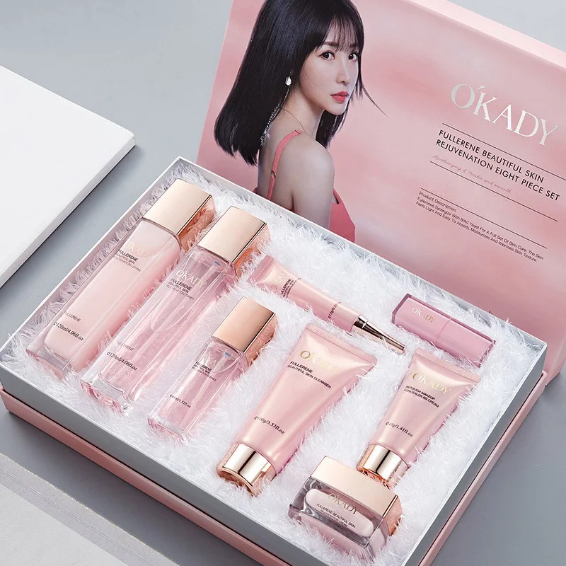 O'Kady Fullerene Caviar Anti-Aging Whitening 10 Piece Set |   Anti-Wrinkle Firming Whitening Moisturizing Autumn and Winter Hydrating Skin Care Set for Holiday Gifts