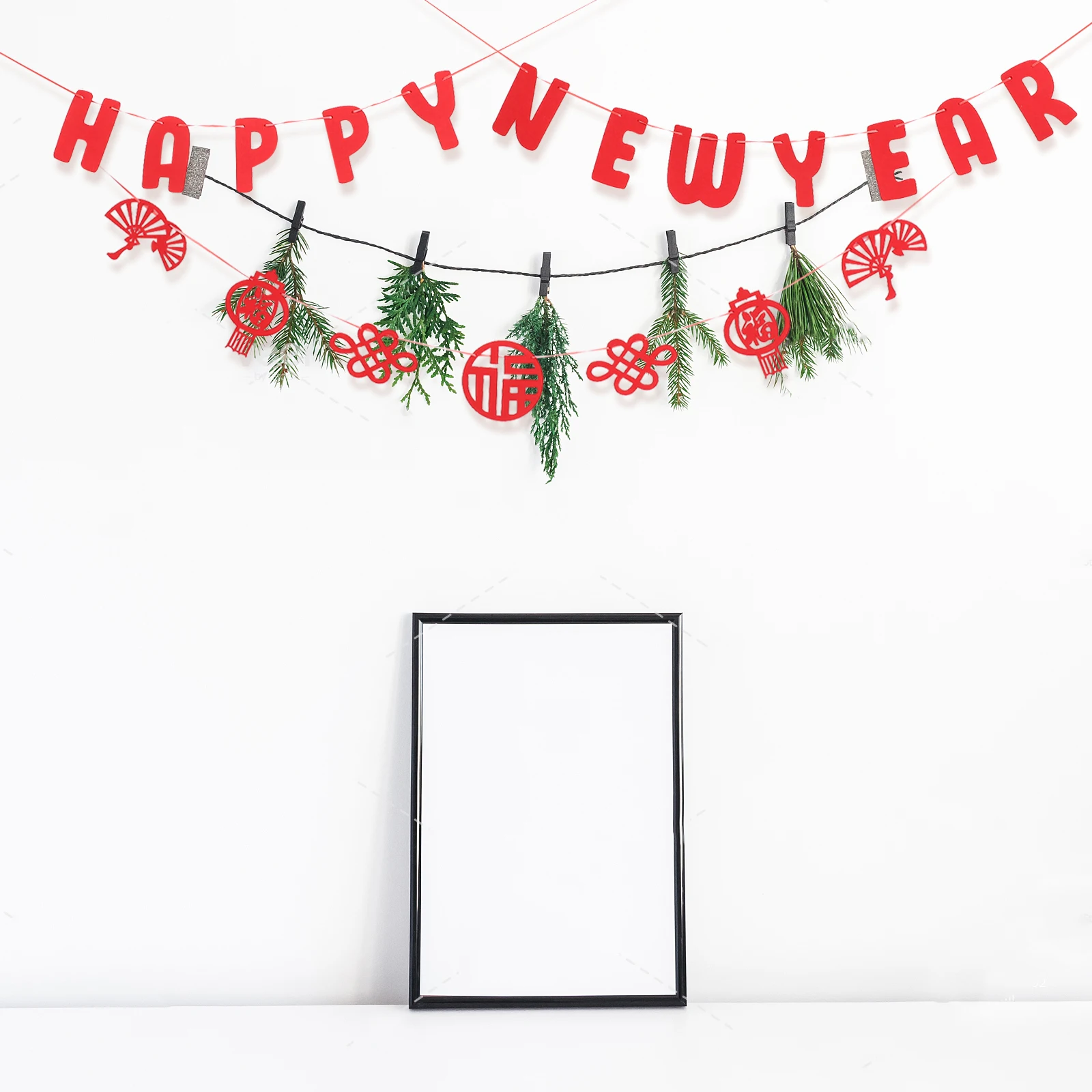 

1 Set New Year Banner Backdrop Fabric Hanging Banner Reusable Bright Colorful Party Decoration Happy New Year Bunting Festive