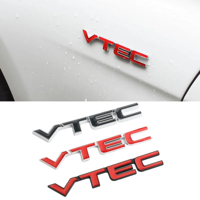 Car Rear Trunk Metal Emblem Auto Fender Side Badge Sticker for Honda VTEC Accord CRV Civic City Odyssey HRV Vision Elysion Fit