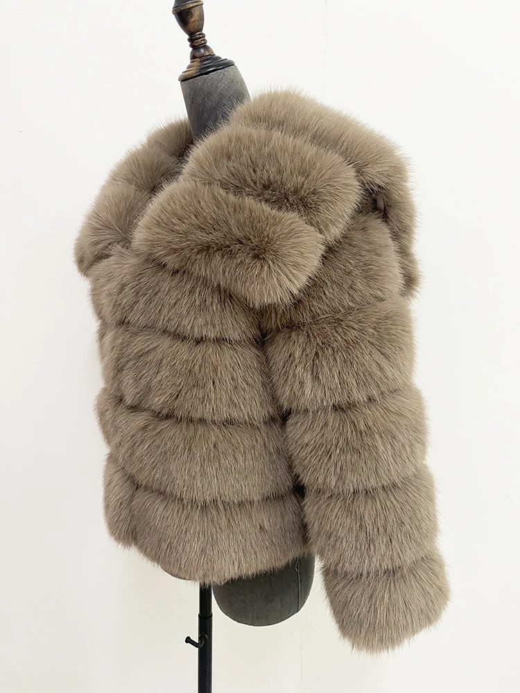 ZADORIN stile Preppy colletto da marinaio soffice cappotto di pelliccia sintetica spessa donna giacca invernale di lusso donna cappotti di pelliccia