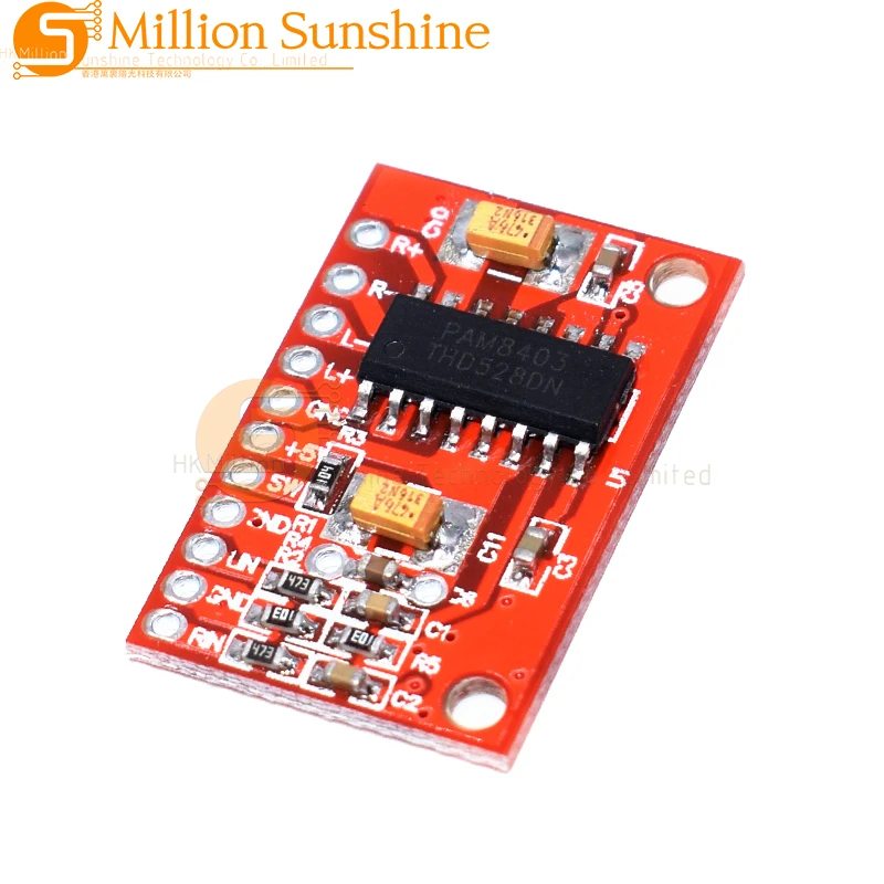 3W*2 Mini Digital Power Audio Amplifier Board DIY Stereo USB DC 5V Power Supply PAM8403 for Arduino