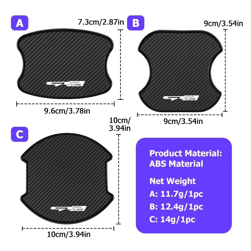 4 قطعة مقبض باب السيارة السلطانية واقية ملصق المضادة للتصادم قطاع لكيا ريو K5 K2 سبورتاج Ceed سورينتو بيكانتو ستينغر الروح #6