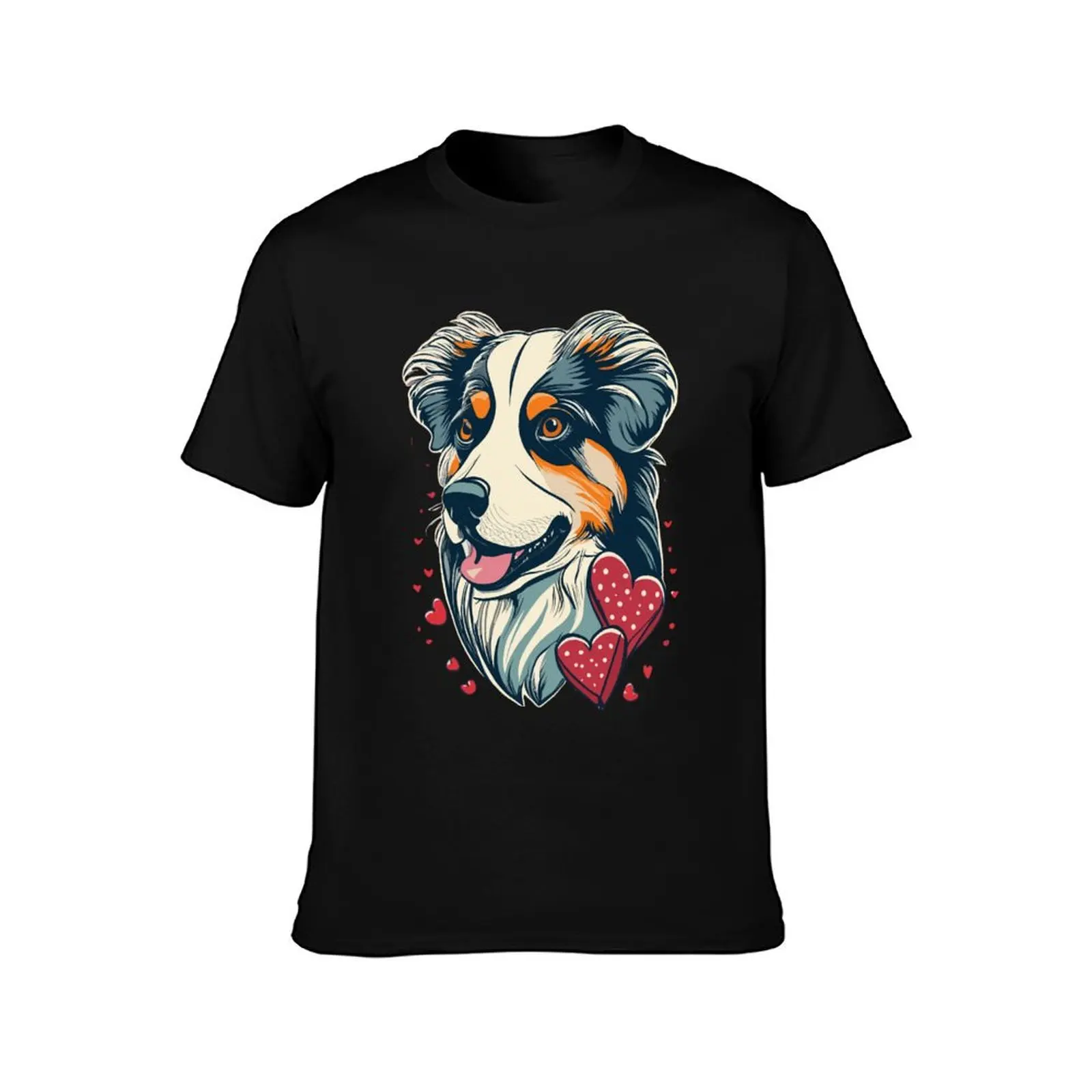 Aussie Love on Valentine_s Day T-Shirt Plus Size Quick Dry Sports Tee T-Shirt