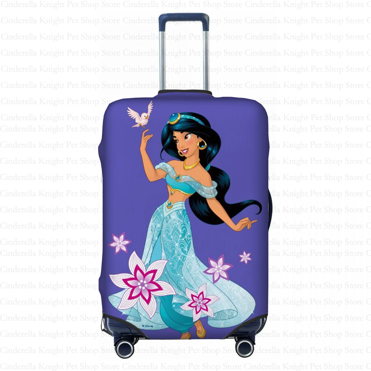 Princess Jasmine Disney Personalized Pattern Luggage Cover Travel Watercolor Luggage Protective Cover Elastic Trolley Case Cover