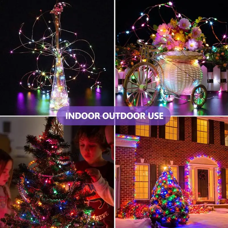 2M 3M 5M 10M Christmas Garland Lights LED String Fairy Light Festoon Outdoor Decorative Lighting for  Christmas Wedding Party