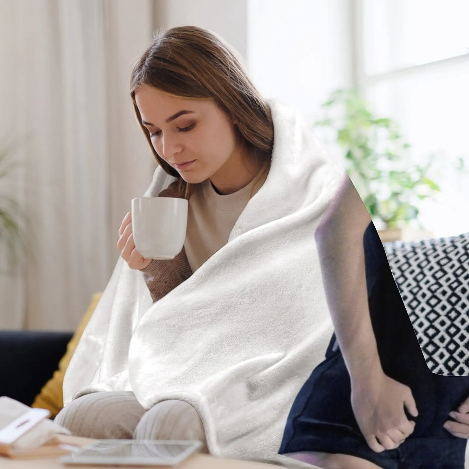 Alizee (V9) Throw Blanket warm winter For Decorative Sofa Blankets image 3