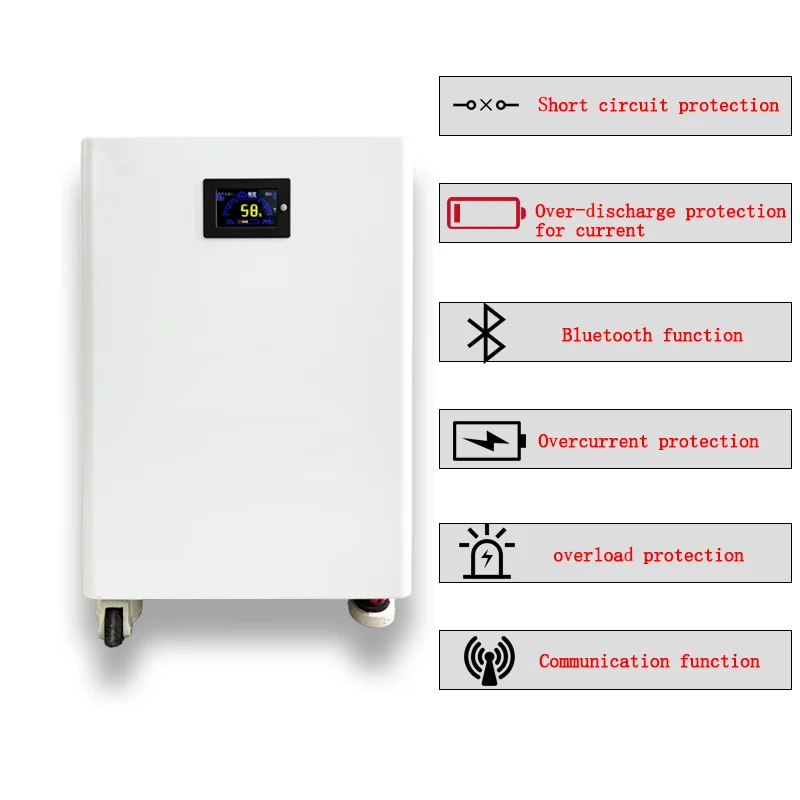 15kwh Home Lifepo4 بطارية 51.2V 10kWh 20kWh بطاريات ليثيوم أيون تخزين الطاقة الشمسية نظام تثبيت الطاقة على الحائط 48V 200Ah LFP