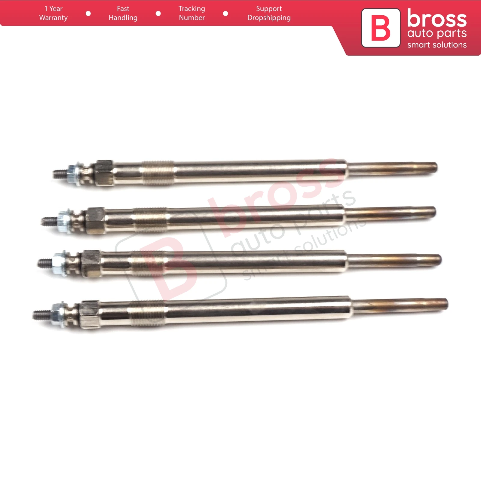 Bross Auto Parts  BGP47-1 4 Pcs Heater Glow Plugs GX148, 0100226203 for Ford Citroen Peugeot Jaguar Land Ship From Turkey