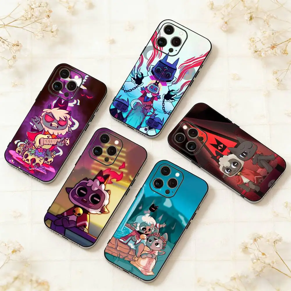 

C-Cult Of The Lamb Game Phone Case For iPhone 17,16,15,14,13,12,11 Plus,Pro Max,XS,Soft Silicone Black Cover