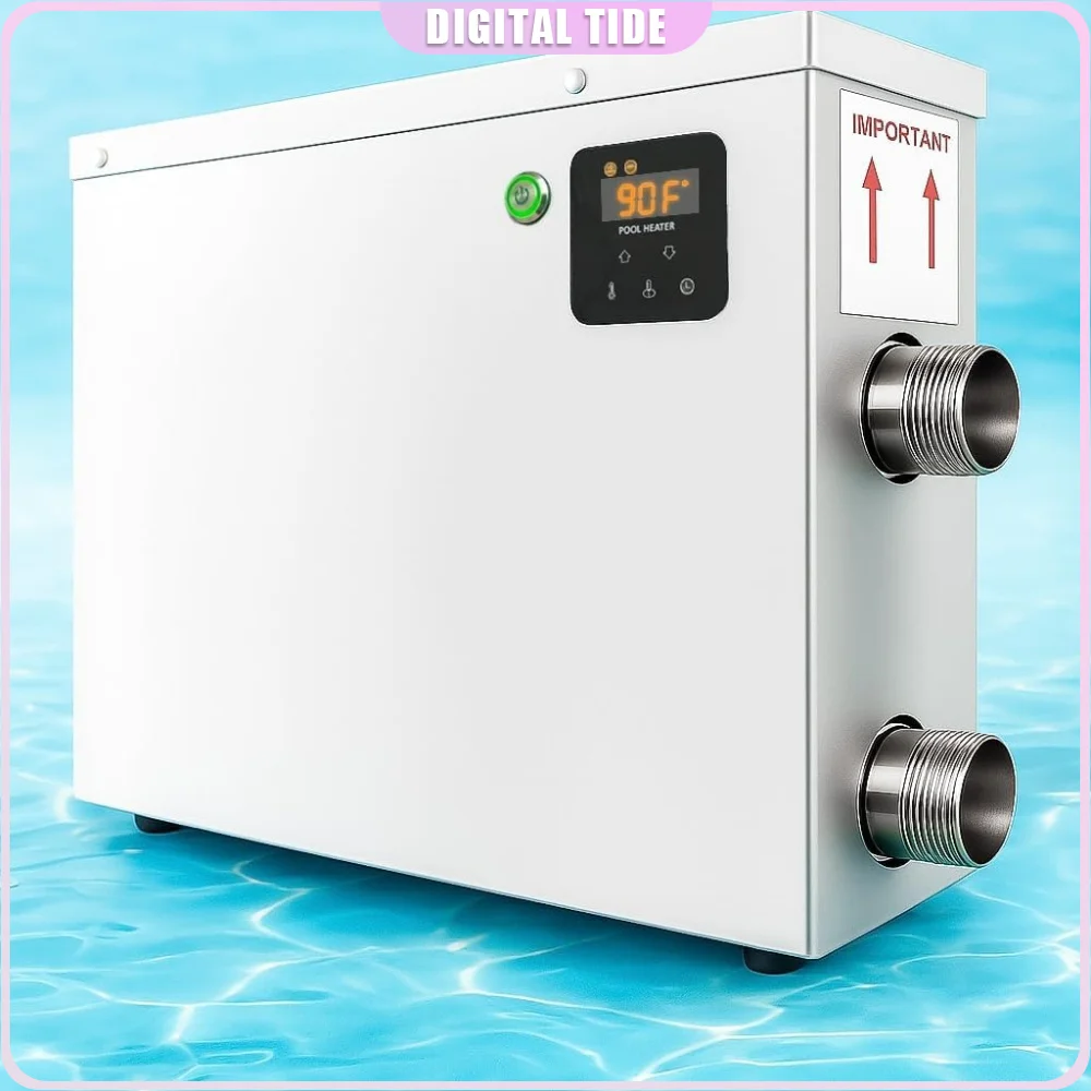 

Electric pool heater 5.5KW 220V, digital touchscreen bathtub heater, SPA water thermostat pool heater