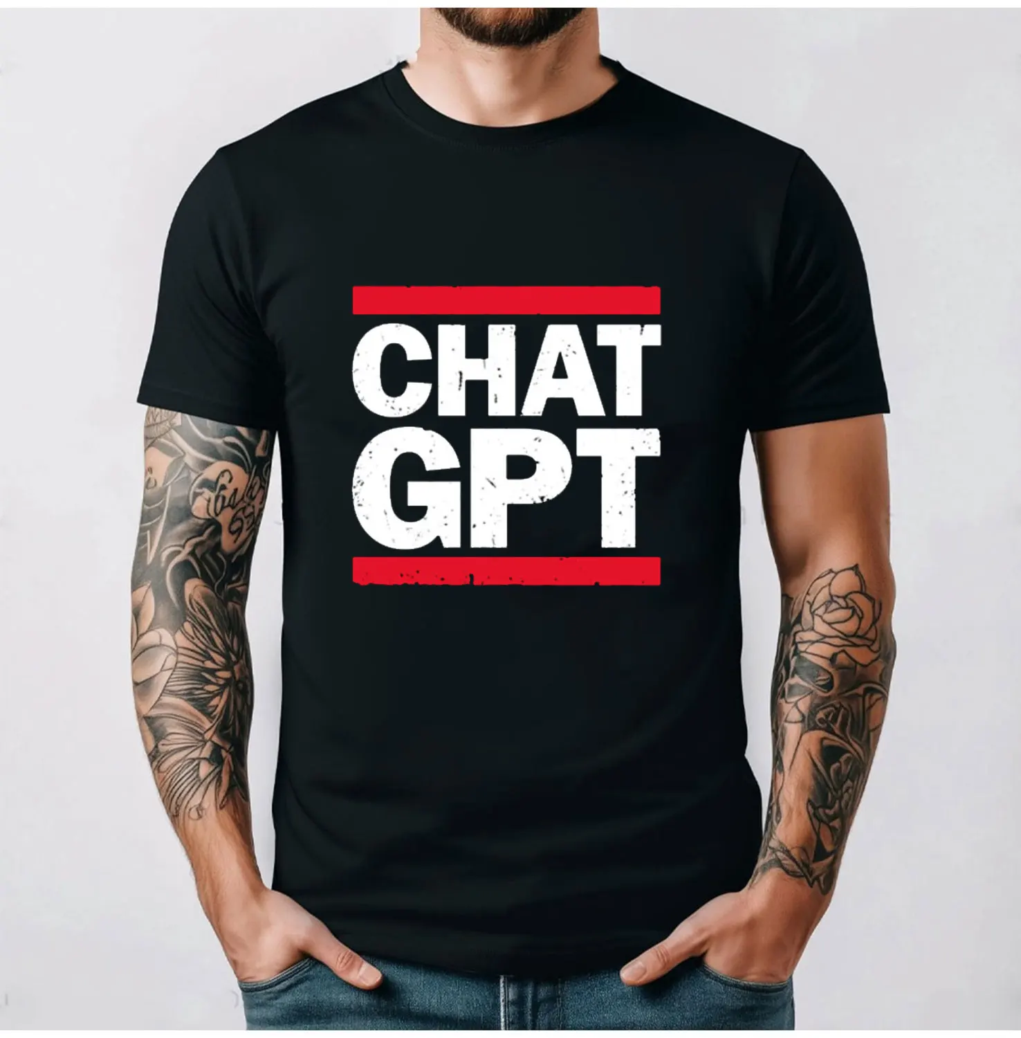 Chatgpt الذكاء الاصطناعي الدردشة بوت تي شيرت الرجال القطن قمم تي شيرت س الرقبة الجرافيك تي شيرت خمر الكلاسيكية 2025 المحملة القمم