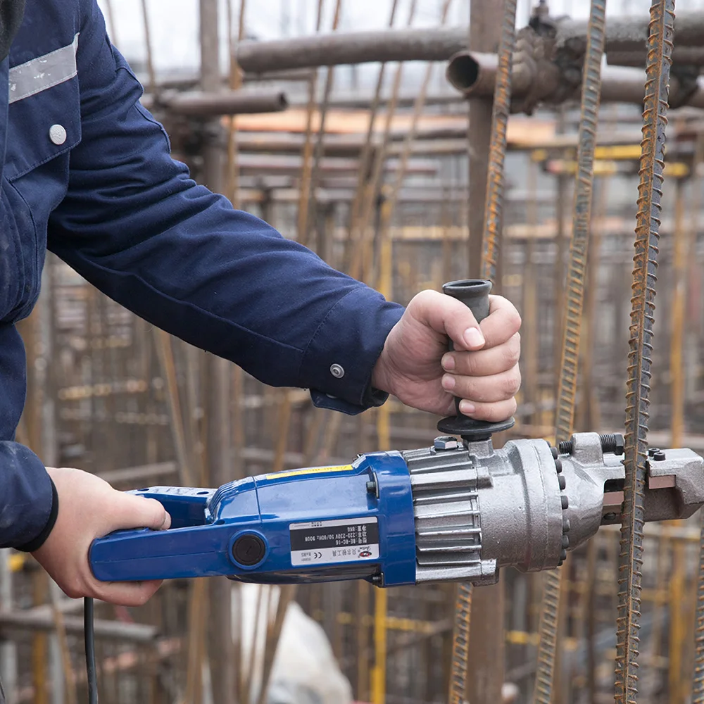 TINDON-X RC-16 Портативный гидравлический резак арматуры 1300 Вт, станок для резки стальных стержней 4-16 мм, 110 В/220 В, портативный для строительства