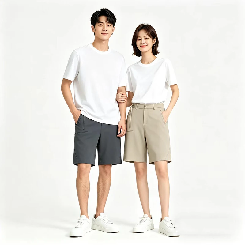 

New Men'S Summer Thin Ice Silk Breathable Outdoor Casual Sports 5-Point Pants Teenagers Fashion And Versatile Shorts For Couples