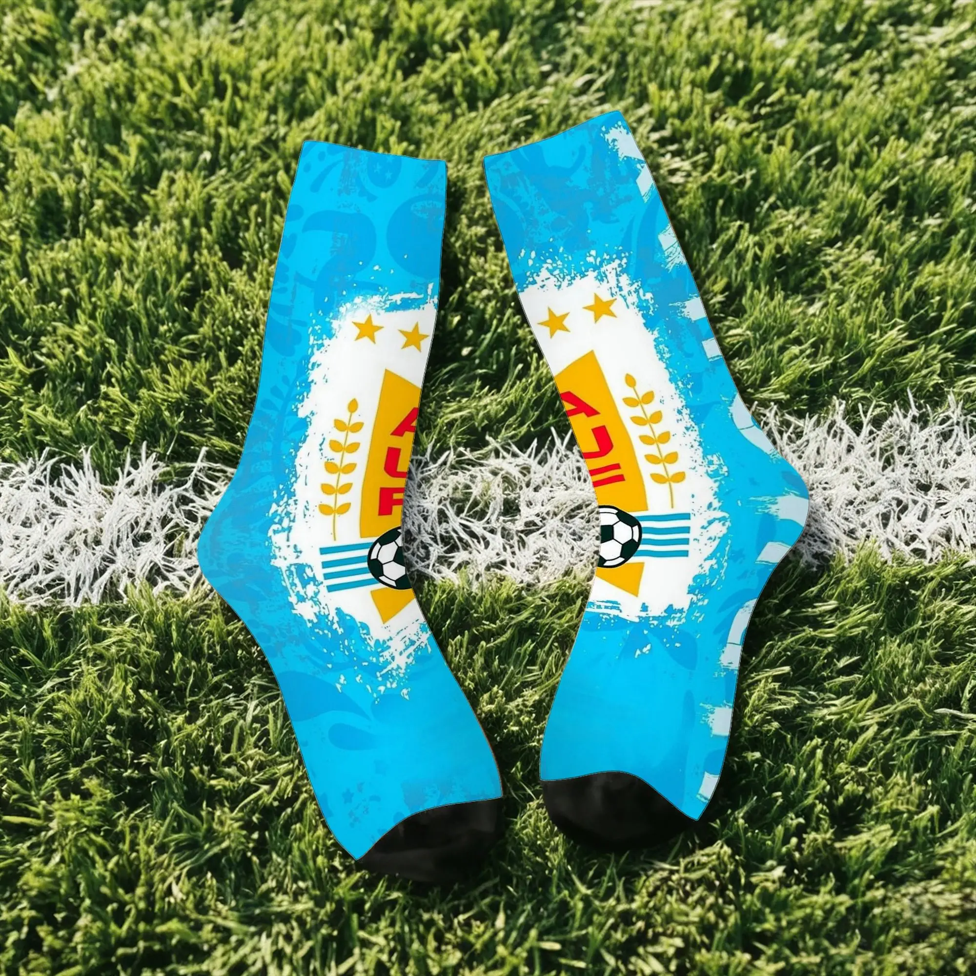 Hip Hop Vintage Uruguay Crazy Men's compression Socks Unisex  Harajuku Seamless Printed Funny Sock Match Day Essentials