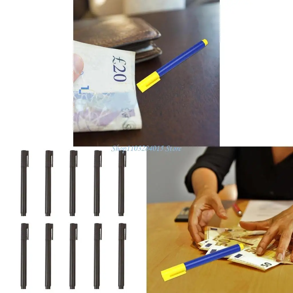 

R6ff 5/10pcs Detcector Detector Pen Fake Money Checker для поддельных банкнот, поддельные деньги Detctor Pen Fake Money Checker