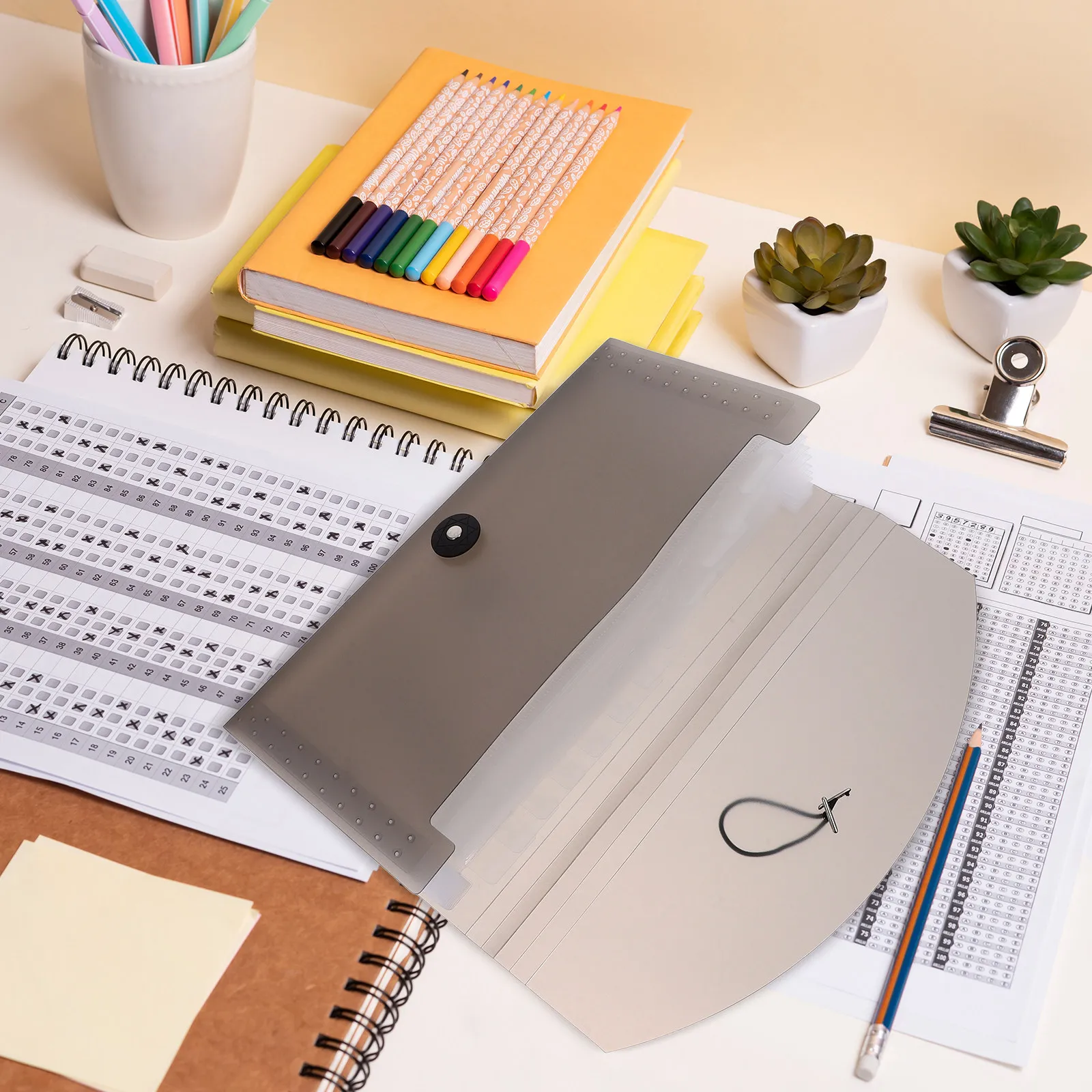 Expandable Accordion File Folder 13 Pockets - Органайзер для документов с 13 отделениями,