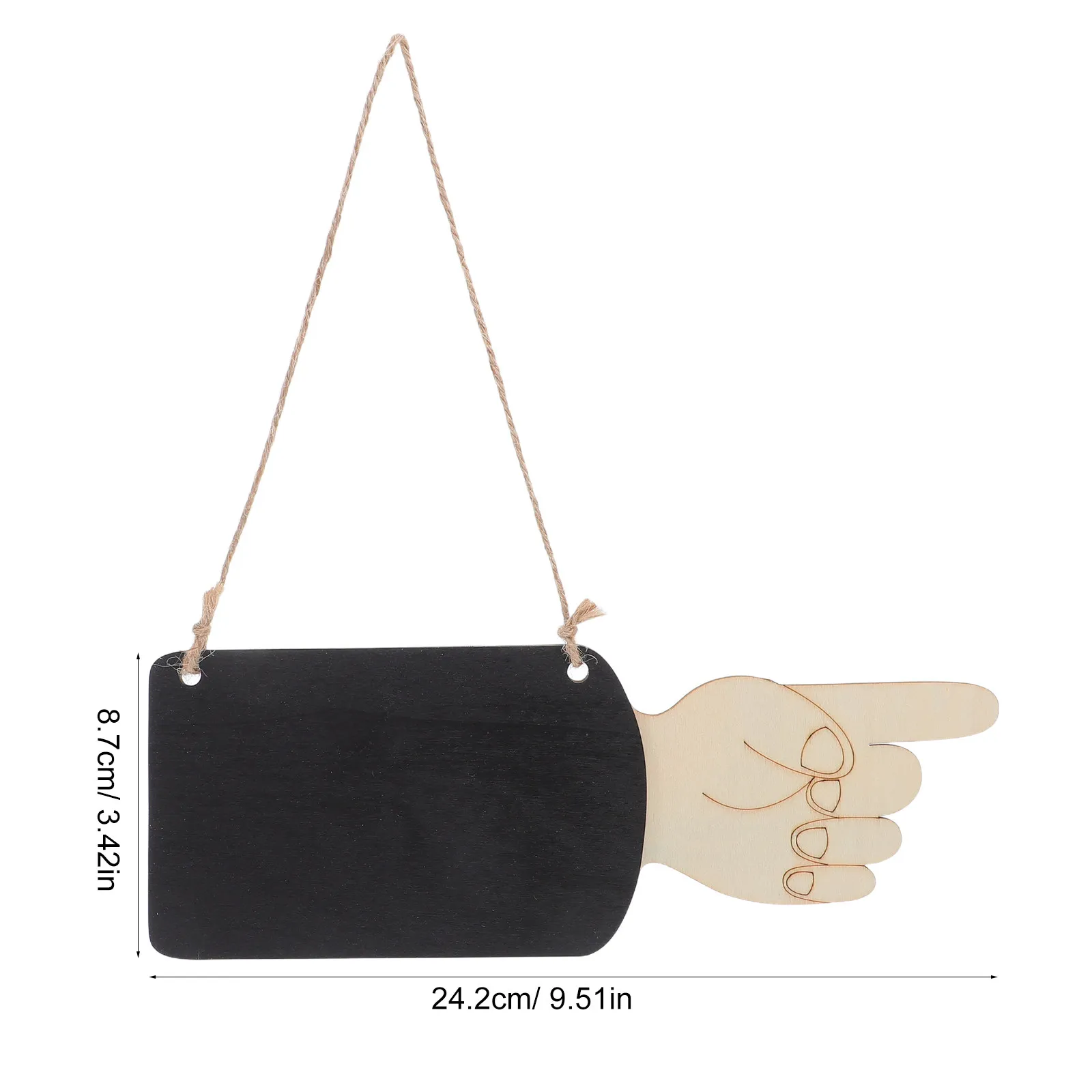 4Pcs Left Right Hand Shaped Chalkboard Pendant Hanging Blackboard Sign Erasable Writing Board Kitchen Bar Door Wall Decor