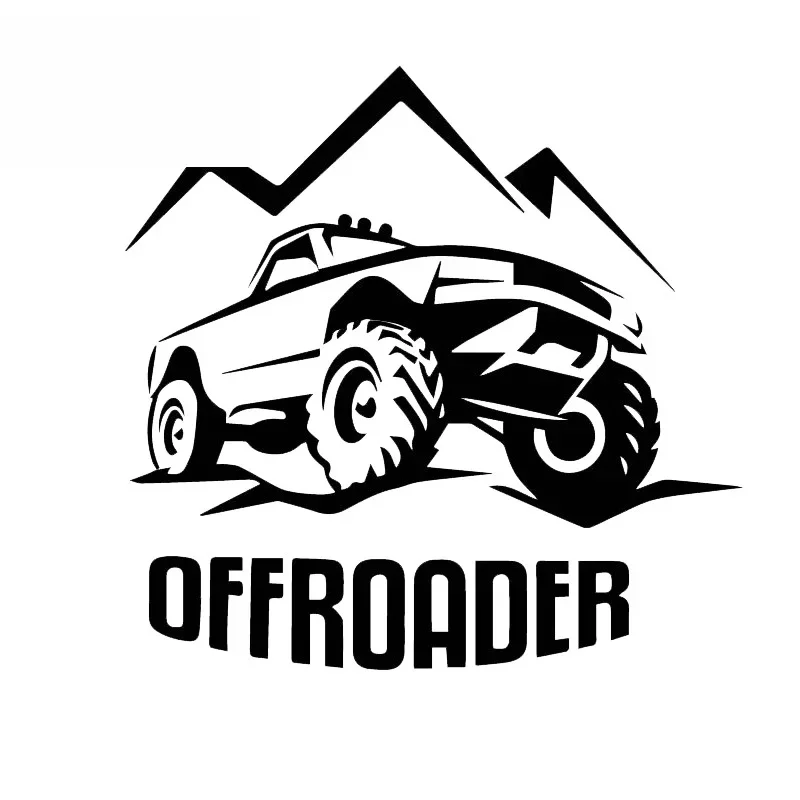 Off-road Vehicle Adventure Decorative Sticker Hot Car Decal Decoration Black/Silver,16cm*15cm