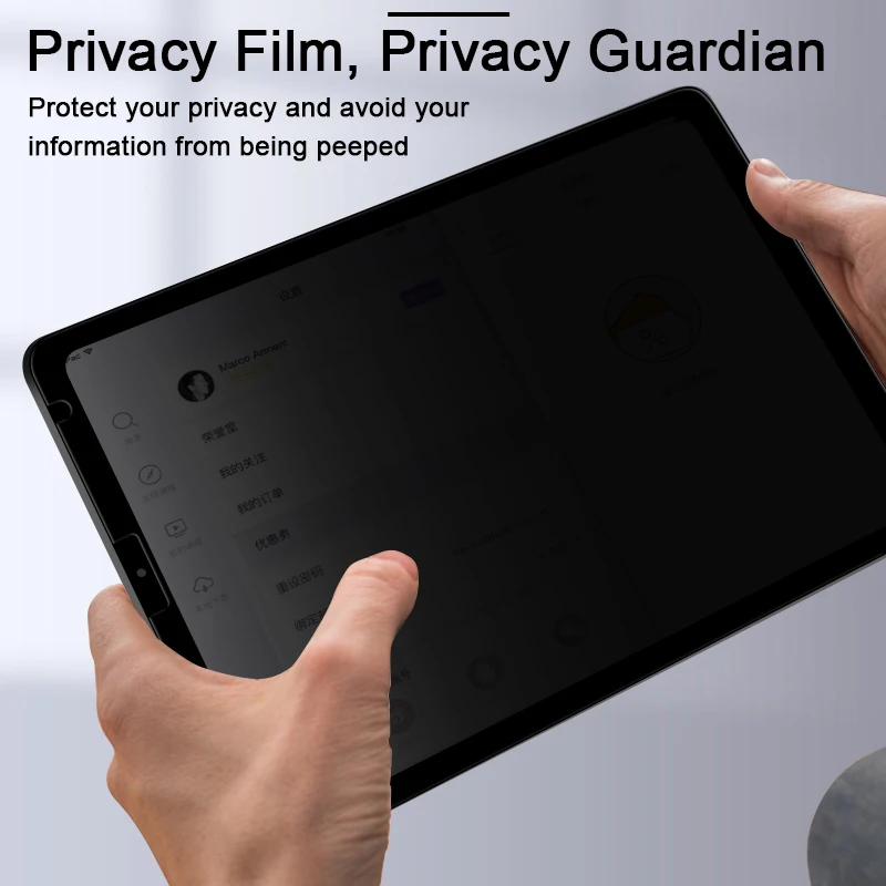 Anti-Spionage-Displayschutzfolie für Huawei Matepad 10.4 11 Zoll Pro 10.8 12.6 Anti-Peeping Privacy Matte Film Blendschutz Anti-Schweiß