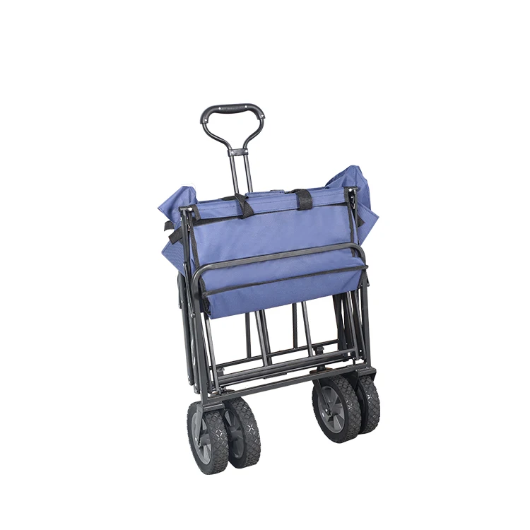220LBS Navy Blue  Outdoor BBQ Kids Camping Collapsible Garden Cart Foldable Folding Wagon
