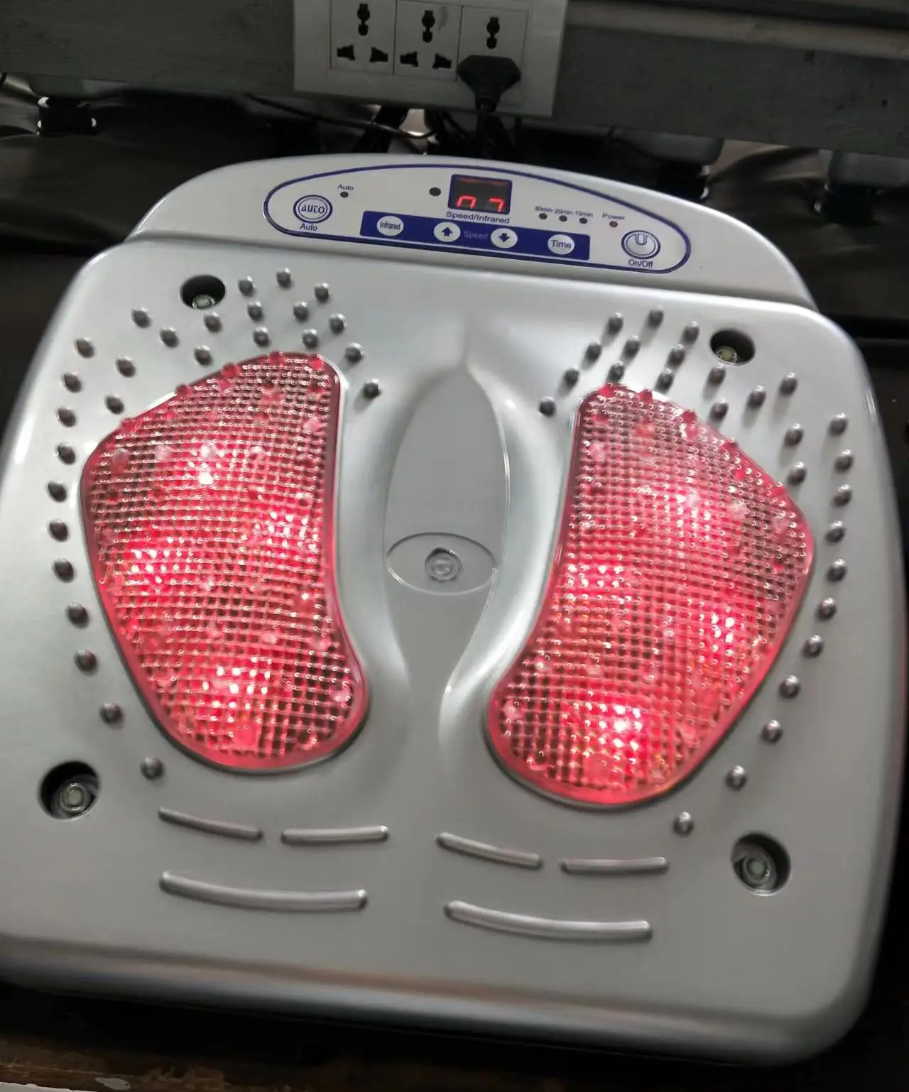 آلة تدليك ساق القدم الكهربائية شياتسو للتدفئة بالأشعة تحت الحمراء والعلاج المغناطيسي