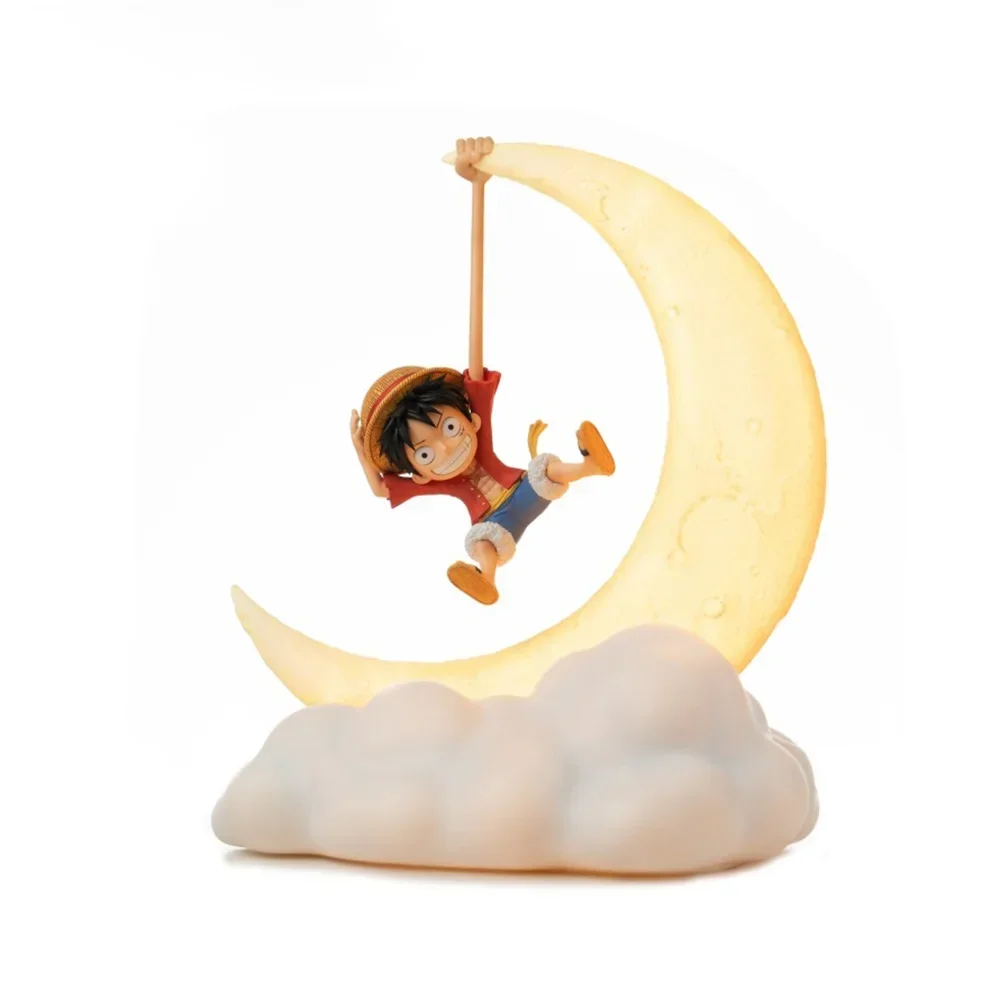 New One Piece Night Light Original Luffy Figure Anime Peripheral Cute Decoration Magnetic Control Moon Lamp Custom Gifts Toys