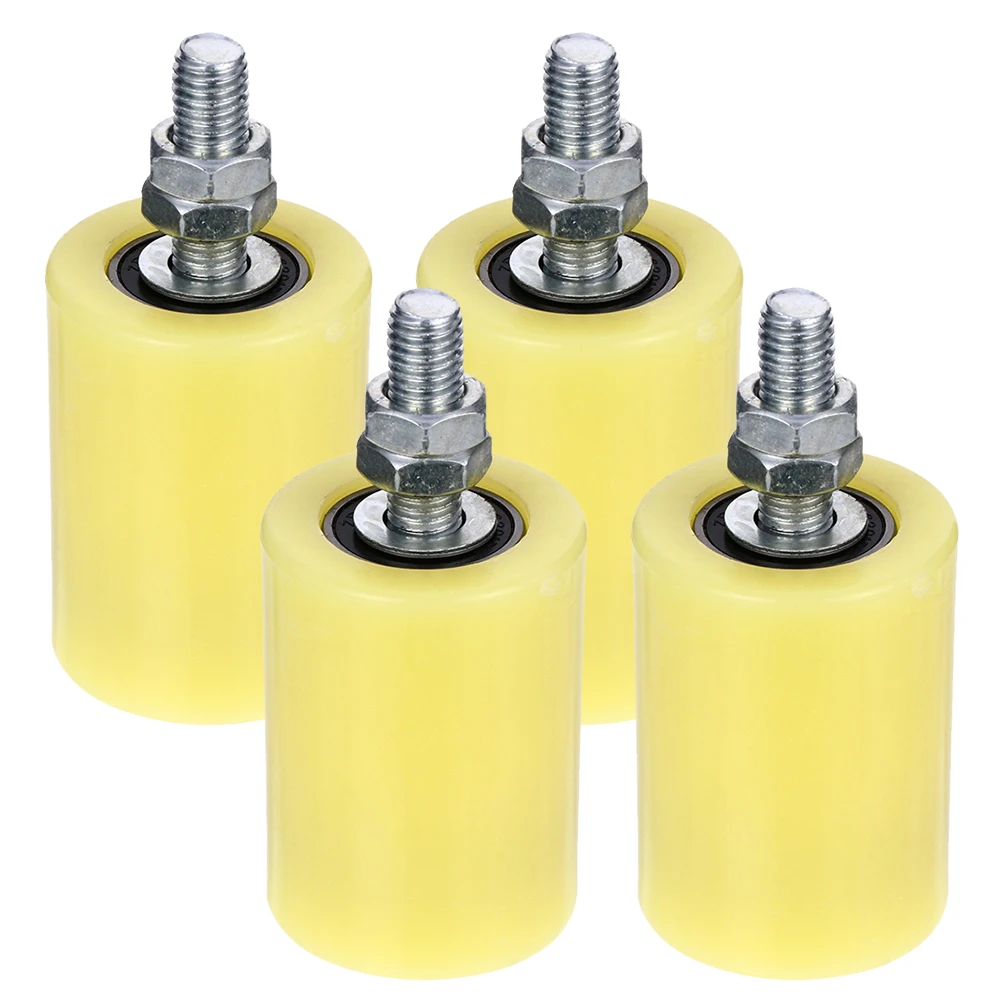 

4 Pcs Nylon Door Wheel Sliding Gate Roller 100x35mm Yellow Color Bathroom Slide Replacement Part Track Hardware