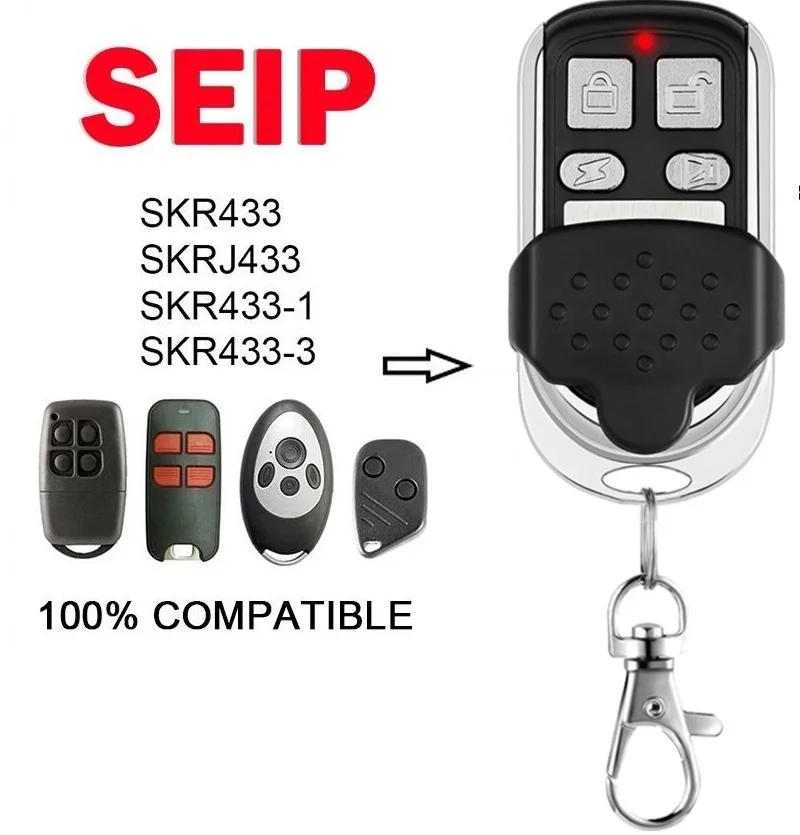 

SEIP SKR433 SKRJ433 SKR433-1 SKR433-3 Garage Door Remote Control 433.92MHz For RP60A TM50 TM60 TM80 TS75 TS100 EKR4MD EKR4SP439