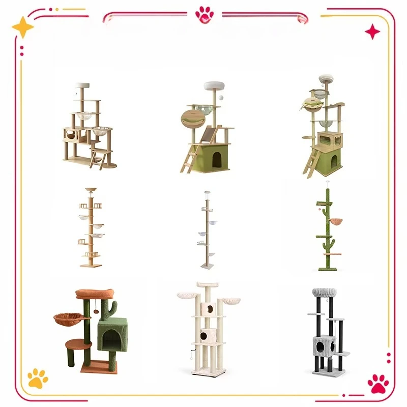 a forBSCI Factory Grey Corduroy Comfortable Padded Tower With Enclosed Condo For Bedroom Quiet Cat Tree