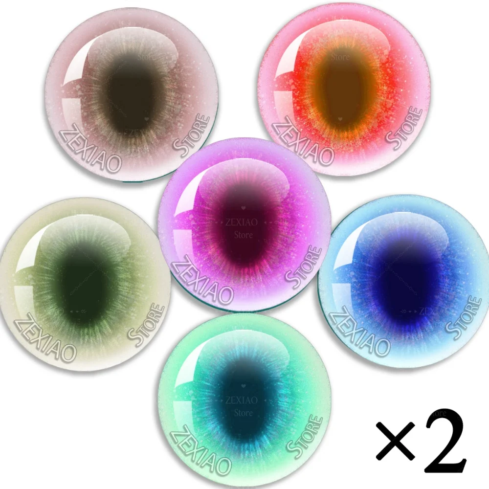 Juego de 12 Ojos para Muñecas Blyth BJD, Ojos de Anime Hechos a Mano, Ojos de Dragón para Muñecas Blythe, Accesorios para Disfrazar Muñecas, Regalo